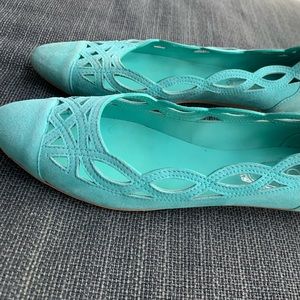 Tod's Suede Ballet flats Turquoise